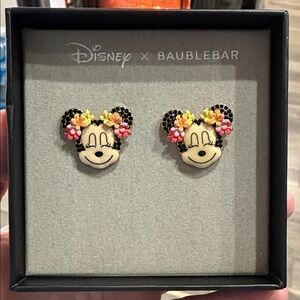 BaubleBar Disney Floral Minnie Earrings